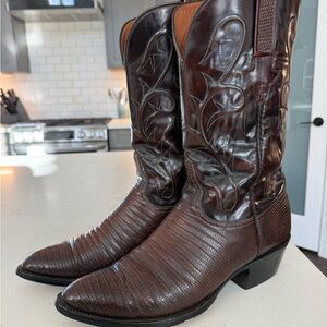 Lucchese Lizard Cowboy Boots 11C